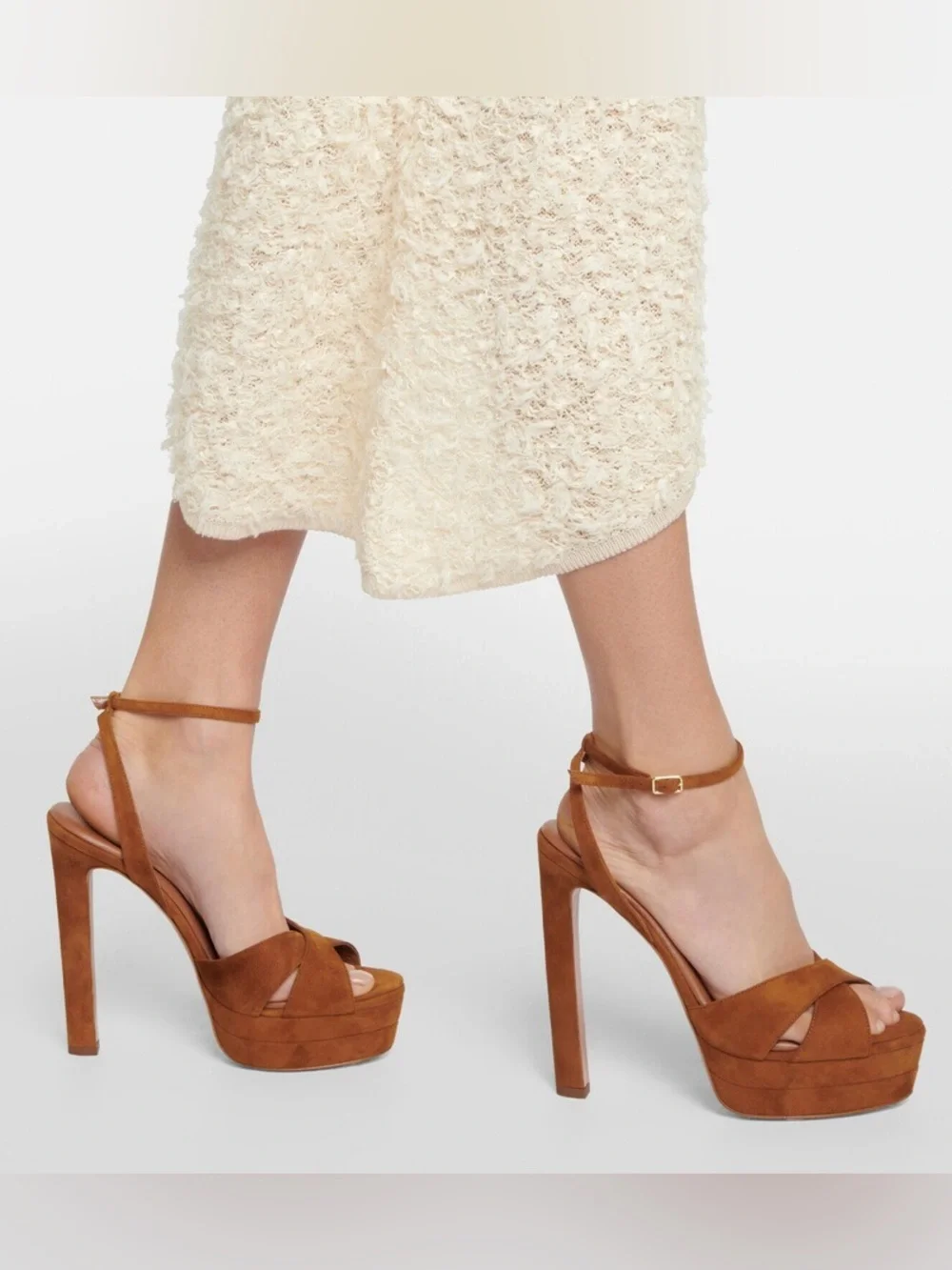 New Aquazzura Suede platform sandals 39.5 $1,095